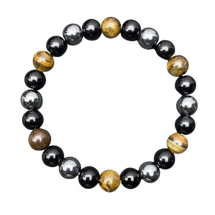 Triple Protection Bracelet - Tiger’s Eye, Obsidian, Hematite